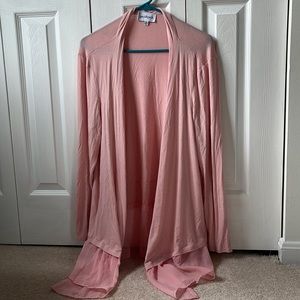 Long pink cardigan